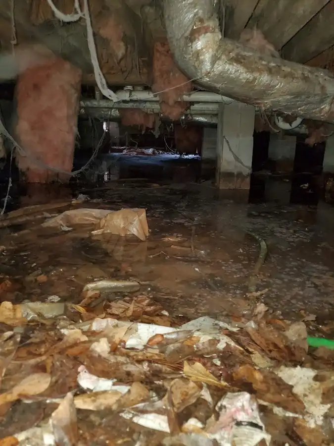 Crawl space flood assessment for Commercial Water Damage Restoration in Camden