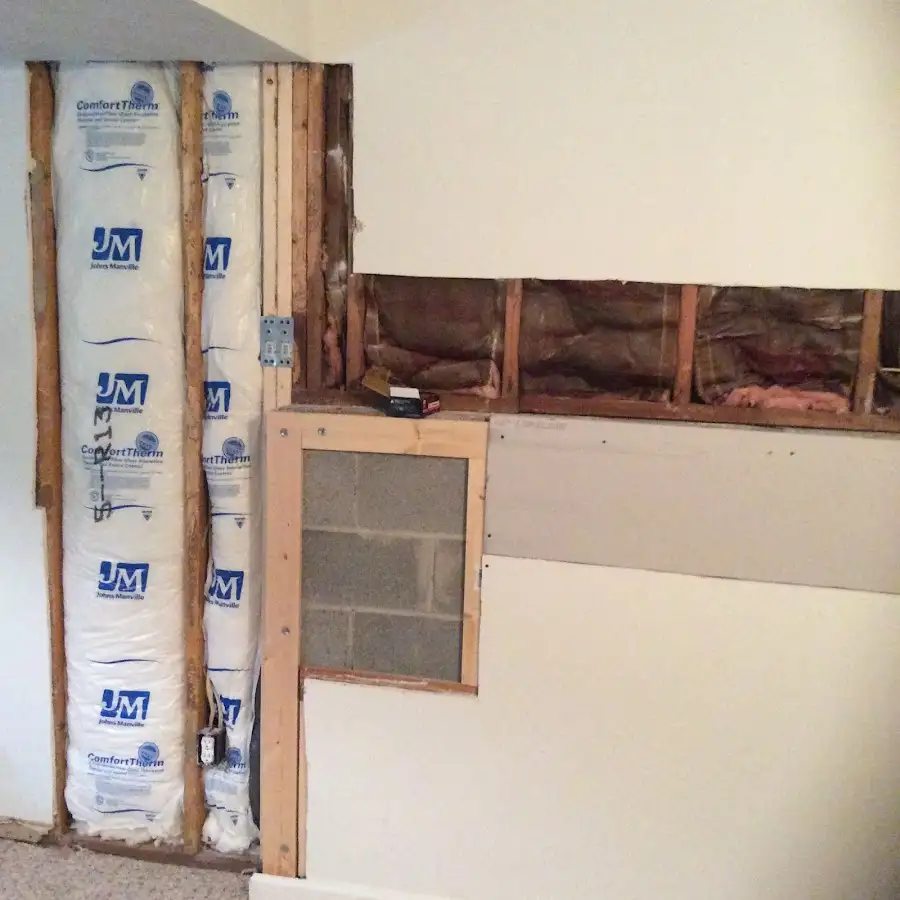Wall insulation replacement during Structural Drying in Camden
